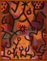 Flore sur les rochers Sun Paul Klee texturé